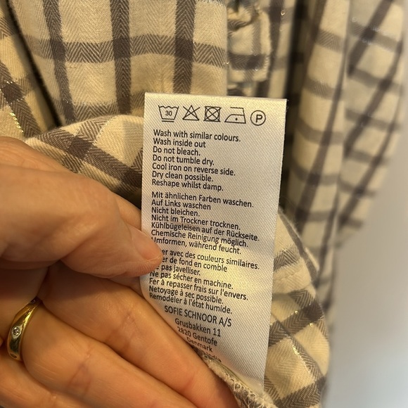 Sofie Schnoor Checkered Ruffle Women's Top - Picture 9 of 11